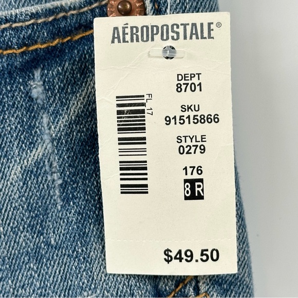Aeropostale Bayla Skinny Jeans Women's 8 REG Light Wash Low Rise Distres… - Picture 3 of 16